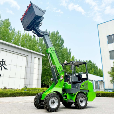 Carregador frontal elétrico para trator de jardim