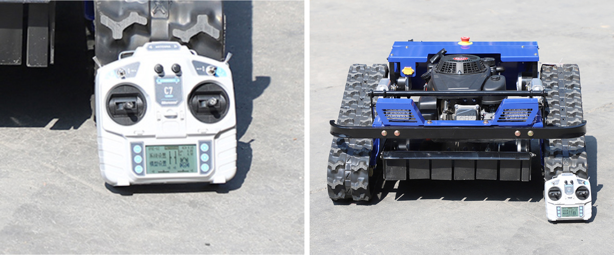 Cortador de relva de declive controlado remotamente Cortador de relva de declive controlado remotamente