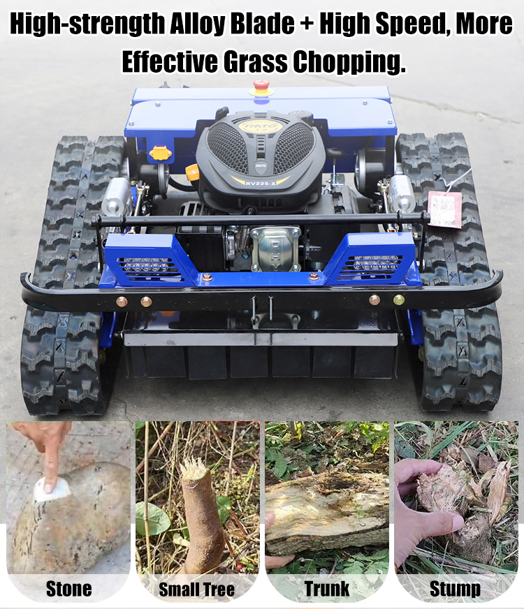 Cortador de relva de declive controlado remotamente Cortador de relva de declive controlado remotamente