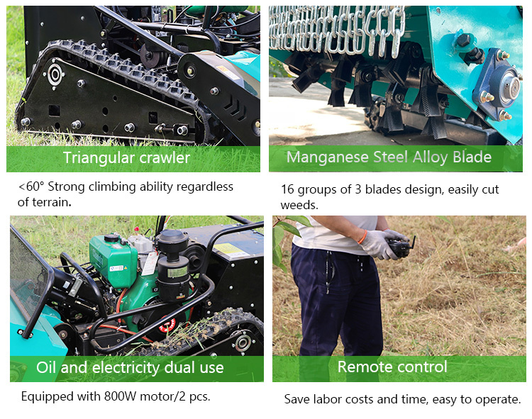 Os corta-relva com controlo remoto são populares e revolucionam a manutenção do relvado