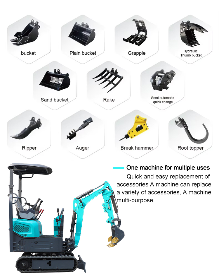 Escavadora de 1,2 toneladas