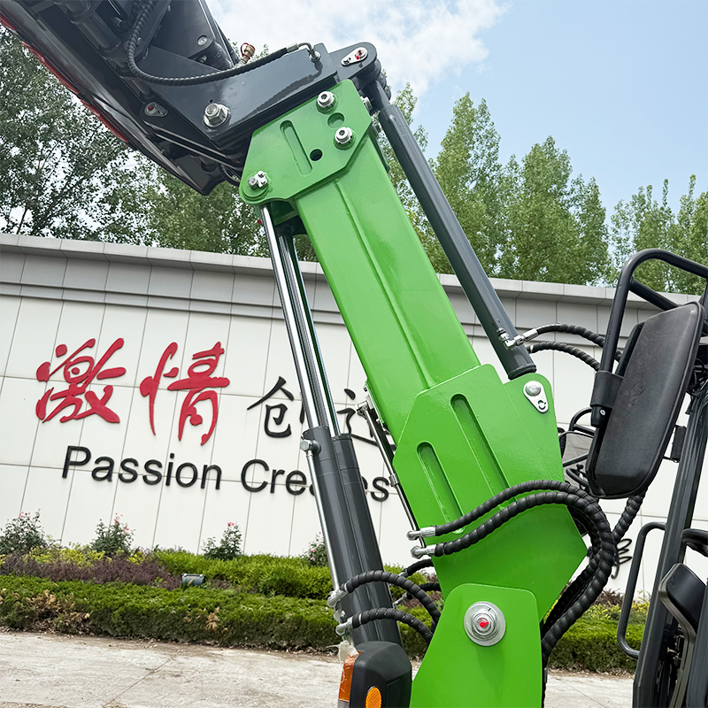 Carregador frontal elétrico para trator de jardim