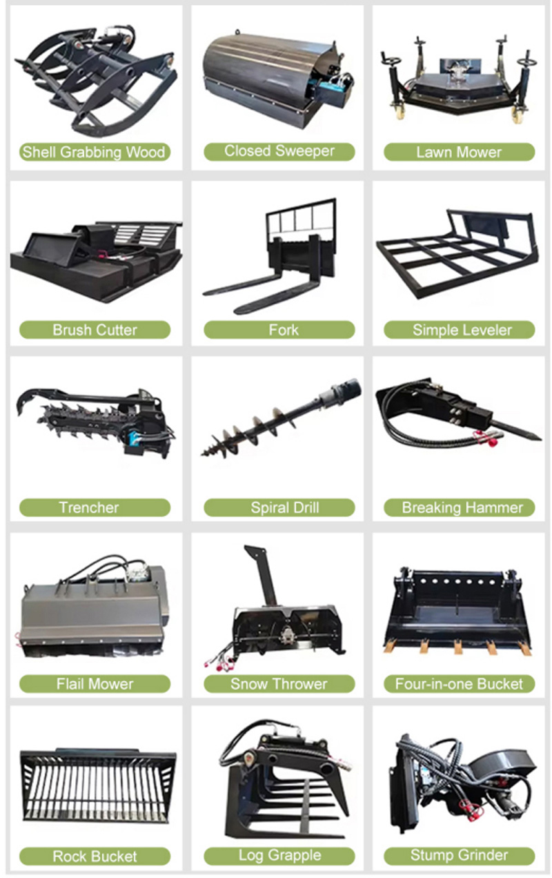 Carregador frontal elétrico para trator de jardim